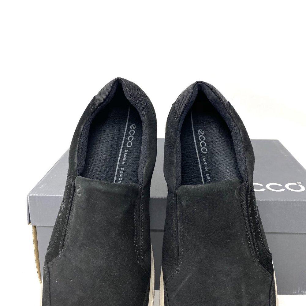 ECCO Ennio Slip On Suede Men's Sneakers Black - Picture 5 of 10